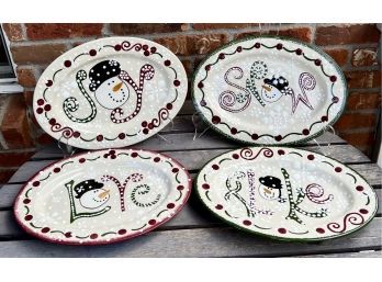 (4) Large Oval Expressly Yours Serving Plates