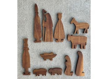 Wood Block Nativity Figures