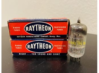 2 Raytheon Radio Television Tubes- 12BR7