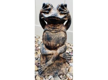 Outdoor Frog Resin Sculpture