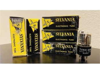 5 Assorted Electronic Tubes By Sylvania