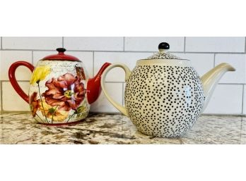 2 Teapots: 1 Certified International And 1 Bloomsville
