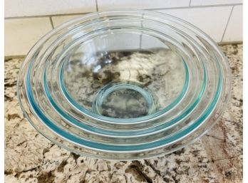 3 Glass Pyrex Nesting Bowls