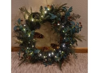 Lighted Christmas Wreath