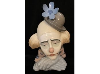 Lladro 'clowns Head Bowler' Head Bust Figurine 5130