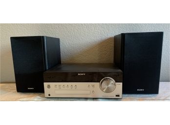 Sony Disc Receiver With Two Speakers. Tested And Works