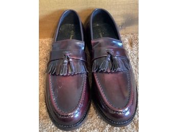 Mens Red Leather Tassel Loafers By Samuel Windsor II