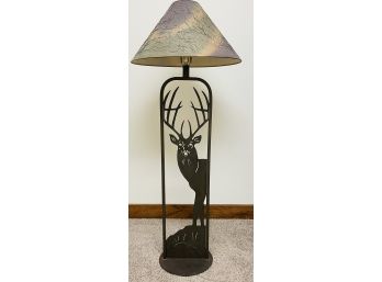 Metal Deer Themed Floor Lamp