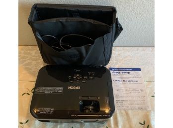 Epson LCD Projector. Comes With Directions, Carry Bag, Remote And Cables
