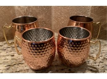 4 Copper Moscow Mule Mugs