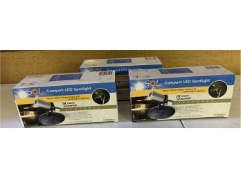 3 SOL Compact LED Spotlights New In Box