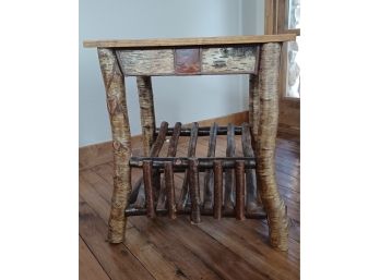 Natural Wood  Side Table