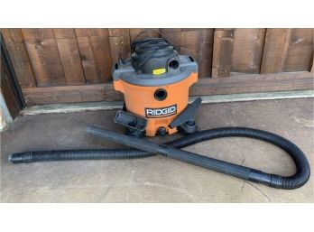 Rigid Shop Vac. Used With Attachments