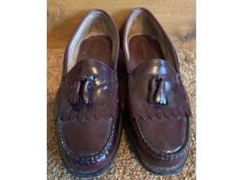 Red Leather Tassel Loafers By GH Bass And Company Size 12