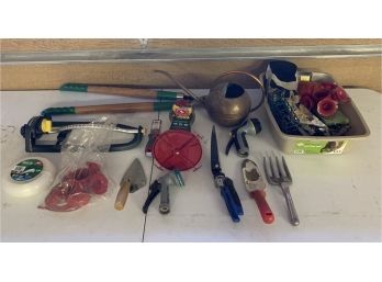 Assortment Of Garden Items Including Loppers, Sprinkler, And Much More
