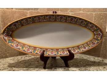 Very Pretty Platter Made In Italy 22 Inches Wide By 9 Inches Long