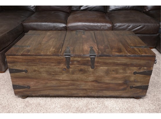 Trunk Chest Coffee Table With Fold Out Components And Storage