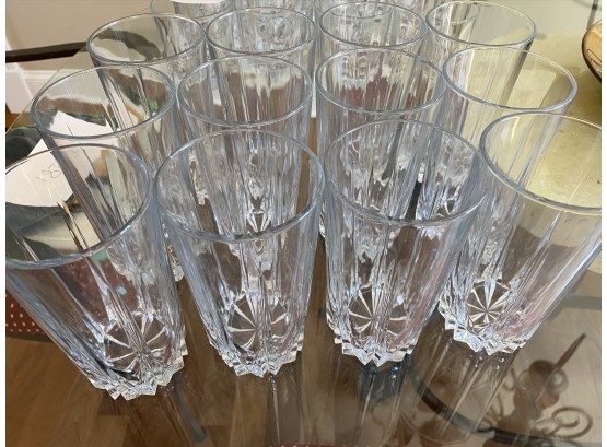 Set Of 12 Tall Drinking Glasses