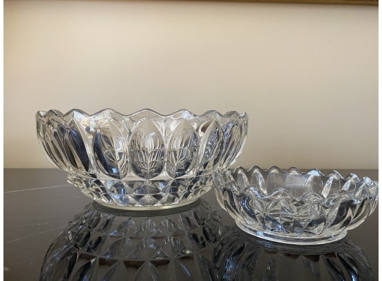 Two Nesting Crystal Bowls