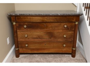 French Empire Marble Topped Commode- Ca. Late 1800s