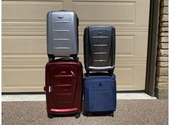 Set Of 4 Samsonite + Delsey Suitcases/Luggage