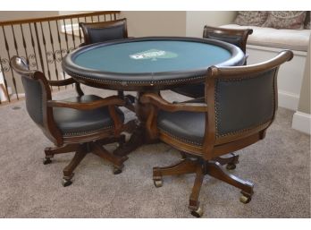 World Poker Tour Top Of The Line Poker Table With 4 Chairs