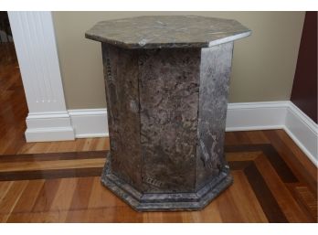 Gallery Piece- Fossil Inlay Marble Pedestal Stand