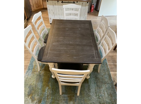 Amazing Custom Kitchen Table With 6 Chairs And Leaf