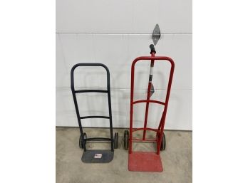 2 Hand-trucks With Solid Wheels