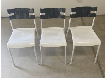 Lot Of 3 Outdoor Plastic Chairs