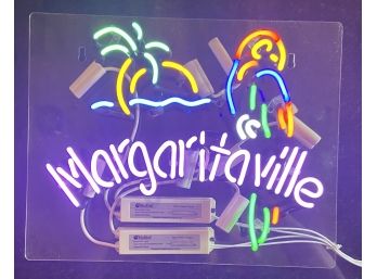 Margaritaville Neon Sign On Plexiglass