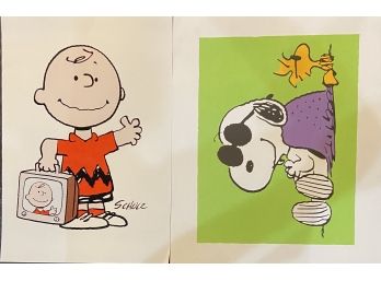 2 Charlie Brown Prints - Signed Schulz