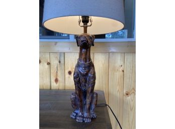 Wooden Decorative Dog Lamp