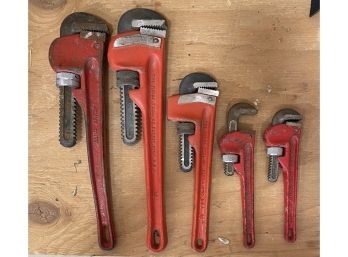 Lot Of Assorted Pipe Wrenches