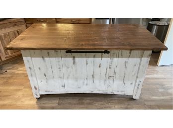 Amazing Solid Wooden Kitchen Island On Wheels