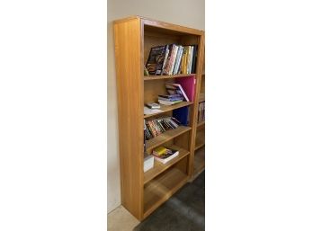 Adjustable Wooden Bookshelf With 5 Shelves