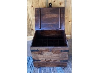 Solid Wood Wine Chest With 1 Drawer