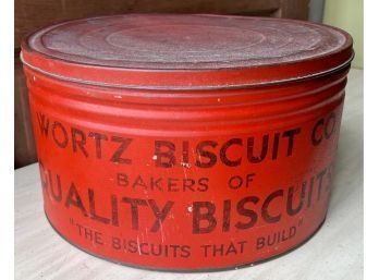 Vintage Wortz Biscuit And Saltine Cracker Tin