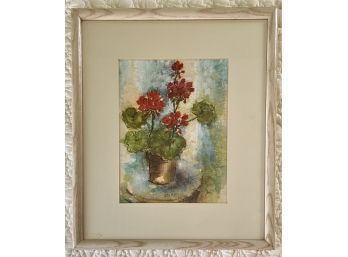 Beautiful Signed Watercolor Painting On Hand Made Paper Rice