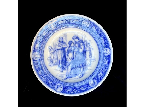 Antique Blue/White Ivanhoe Plate Stamped