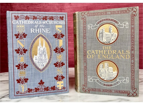(2) Antique Books On Cathedrals