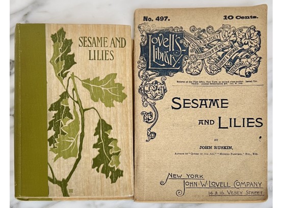 Two Copies Of 'Sesame And Lillies'