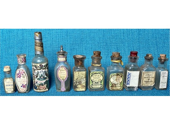 Large Lot Antique Sample Fragrance Bottles