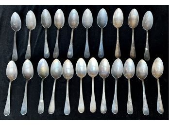 22 Antique Silver Plate Teaspoons