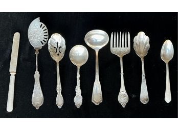 8 Pieces Assorted Silver Plate Flatware