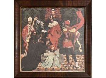 Reproduction Print By Denis Edin Henry VIII Granting Charter To John Cabot
