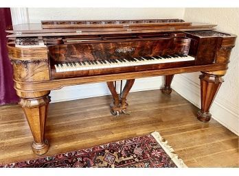 Outstanding Antique Rosewood Square Grand Piano By Chickering Boston