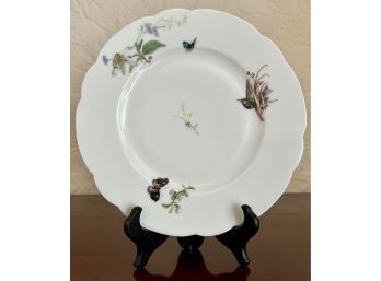 12 Antique 12' Haviland 8.5' Bird Plates With Some Chips