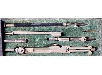 Antique Drafting Tools In Case