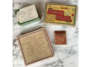 Antique Games With Original Boxes Parker Bros. Tiddley Winks
